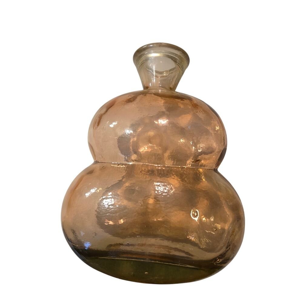 Light‎ Amber Spanish Glass Decorative Vase 12"